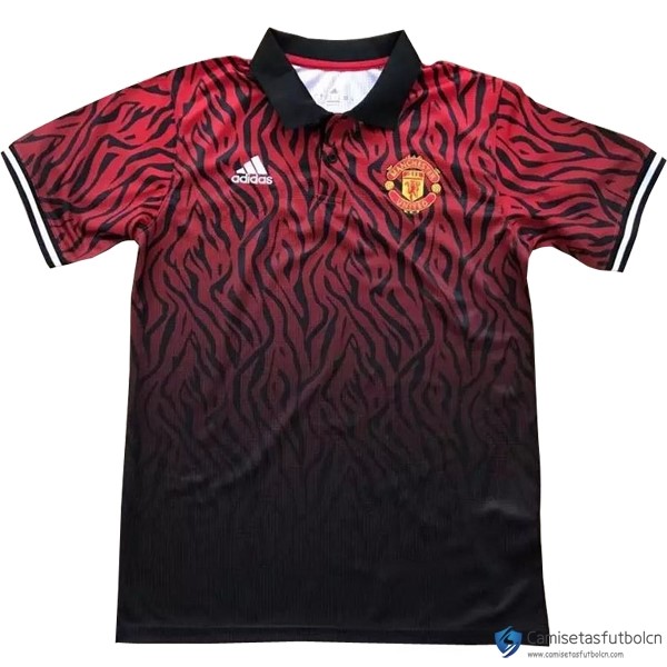 Polo Manchester United 2017-18 Negro Rojo